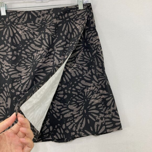 New Ripskirt Hawaii Small Charcoal Gray Floral Active Wrap Skirt Vacation Beach - Picture 5 of 10